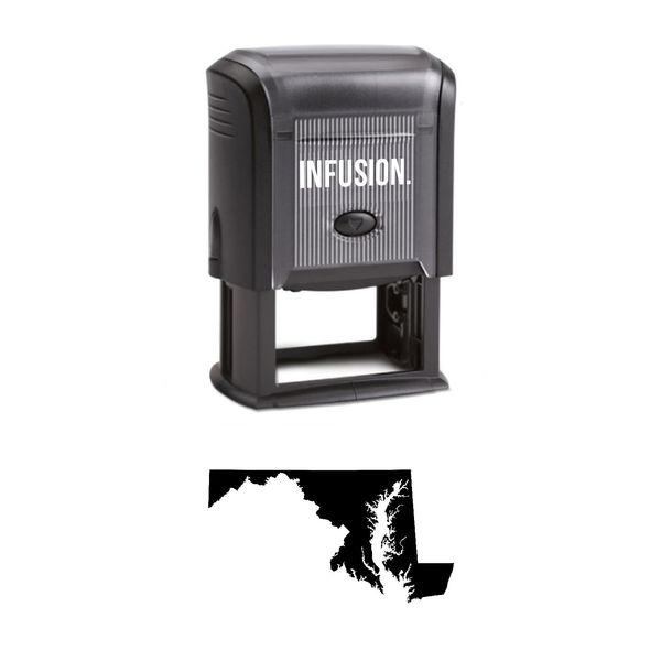 Infusion Maryland U.S. State/Territory Self-Inking, 1.25 X 2 Inch Rubber Stamp