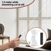 FunnAura 2 Pcs 1.5M Bathroom Light Pull Cord Handle, with 150cm Connectors Pull String Light Switch for Toilet