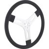 15 Inch Black Cushioned Alum 3-Spoke Steering Wheel, Flat
