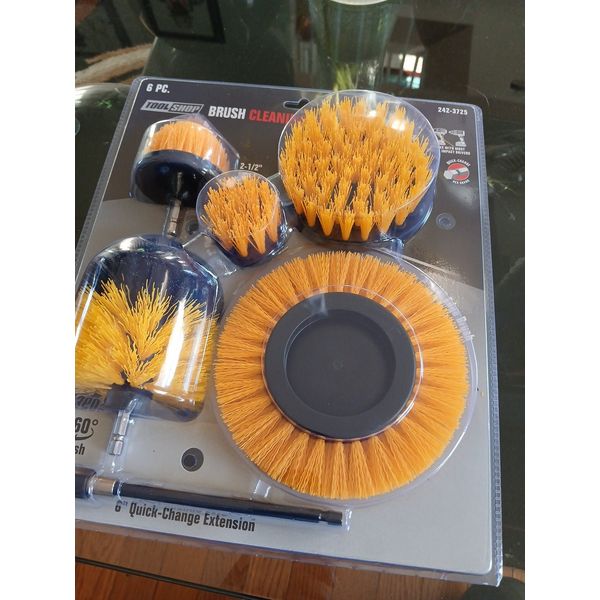 TOOL SHOP 6pc Medium Bristle Brush Cleaning Kit -For Cleaning Rough Surfaces-