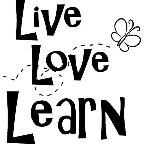 Live, Laugh, Learn with Butterfly Vinyl Decal Home Décor