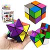 Infinity Cube Toys Magic Star Cube, 2 in 1 3D Cube, Folding Cube, Infinity Cube Puzzle, Magic 2 in 1 Set, Infinity Cube, Euclidean Cube, Stress Relief, Brain Training, Intelligence Game, Educational