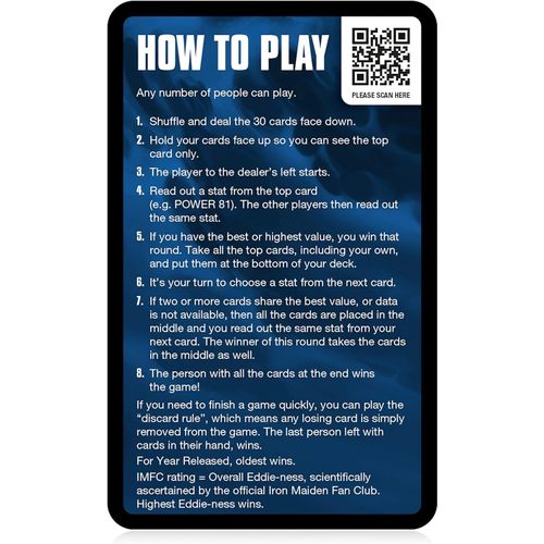 Top Trumps Iron Maiden Limited Edition Card Game, Relive the music history with 30 of their greatest albums, singles and tours, great gift for Iron Maiden fans aged 18 plus