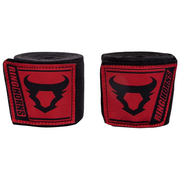 Ringhorns, Charger Handwraps, Men's, 4m, Black