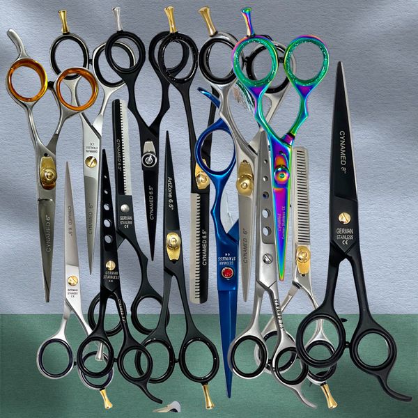Hair Cutting Shears Scissors  14 Pack  Barber Scissors Multi Color Salon Tools