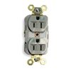 Receptacle, Duplex, 15A, 5-15R, 125V, Gray