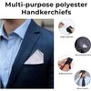 Mens Yellow Hanky Handkerchief Pocket Square Plain Satin Solid Wedding Accessory