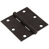 Hardware Essentials 852820 Residential Square Corner Door Hinges with Removable Pin Black 3 Inch