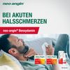 neo-angin Benzydamine for acute sore throat with honey orange flavour, for painful sore throat, for adults and school children from 6 years, sugar-free, pack of 20