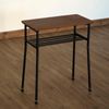48*24cm Rectangle Stylish Side Table with Shelves, Compact Size Perfect for Sofa or Bedside ♪ Walnut