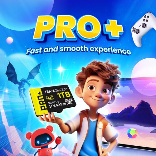 TEAMGROUP A2 Pro Plus Card 512GB Micro SDXC UHS-I U3 A2 V30, Read/Write up to 160/110 MB/s for Nintendo-Switch, Steam Deck, Tablets, Smartphones with Adapter TPPMSDX512GIA2V3003