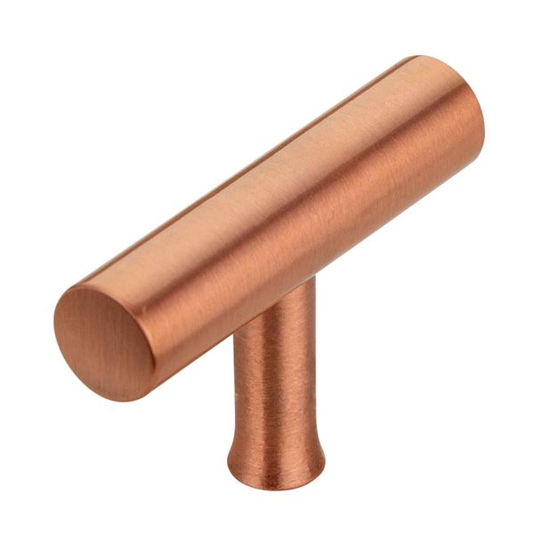 Copper Kitchen T Bar Cabinet Pulls 100% Solid Brass Drawer