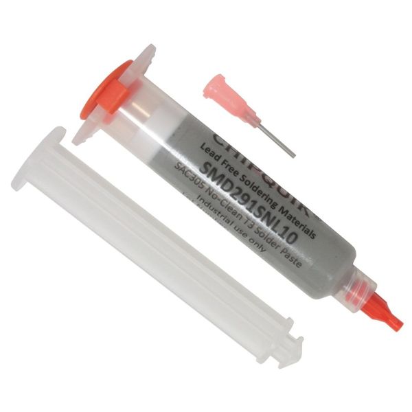 SOLDER PASTE, PB FREE, 10CC SMD291SNL10 By CHIP QUIK