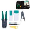 Network Tool Kit Ethernet LAN RJ45 Cat5e Cat6 Cable Tester Crimper Stripper Set