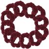 12 Pack Solid Hair Ties Scrunchies (Burgundy)