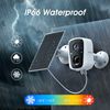 2PCS 4MP Solar Wifi Security Camera Wireless 2-Way Audio Color Night Vision PIR