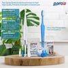 Paro Swiss 3Star-Grip Interdental Brushes – Medium-Coarse, Triangular, Violet, 7mm, 4x1 Pack – Deep Between Teeth Cleaning