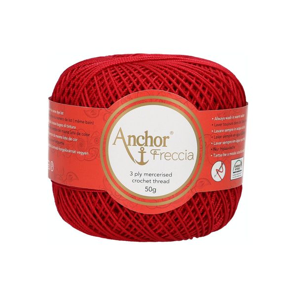 Anchor 4771006 00047 Yarn, Cotton, Red