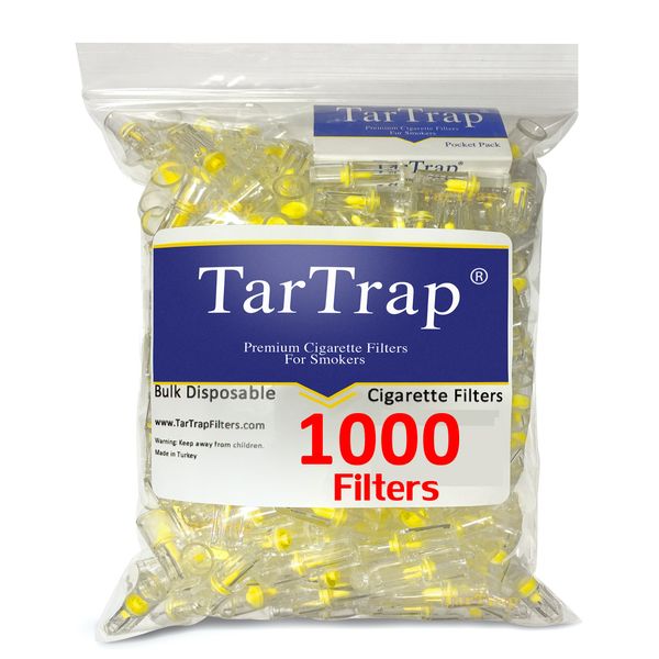 TarTrap Disposable Cigarette Filters - Bulk Pack (1000 Per Pack)