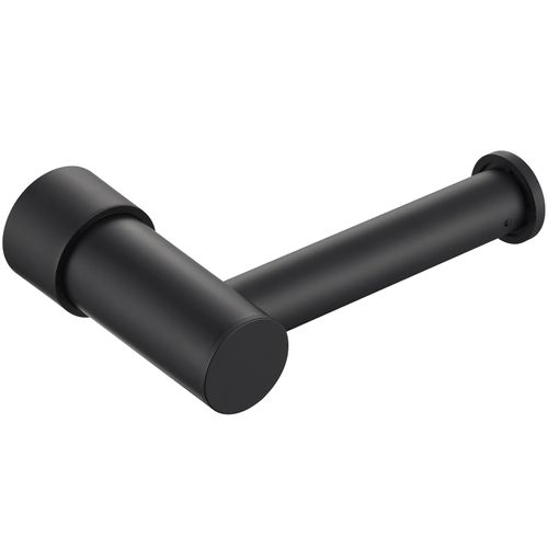 KPWATER Matte Black Toilet Paper Holder, Modern Bathroom Tissue Roll Holder Wall Mounted, 5 Inch Paper Towel Holder Easy Install for Kitchen Washroom (1 Pack, Plastic)