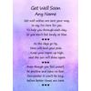 Personalised Get Well Soon Poem Verse Greeting Card