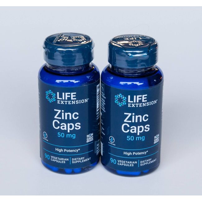 Life Extension Zinc Caps 50 mg 90 Capsules (2 Pack)