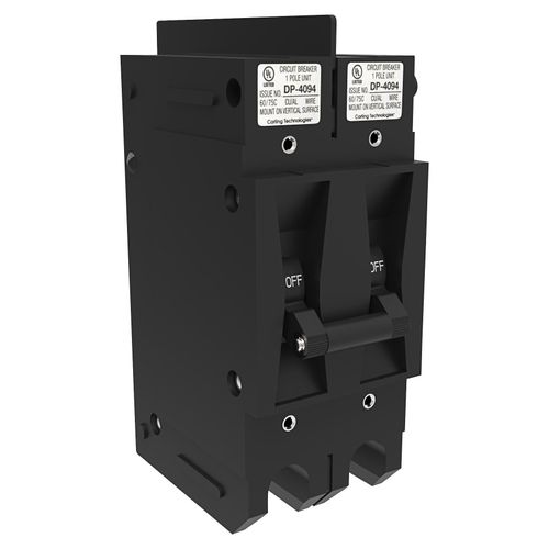 Magnetic Hydraulic Circuit Breaker, E Series, 50 A, 2 Pole, 600 V, 800 s, 10 kA