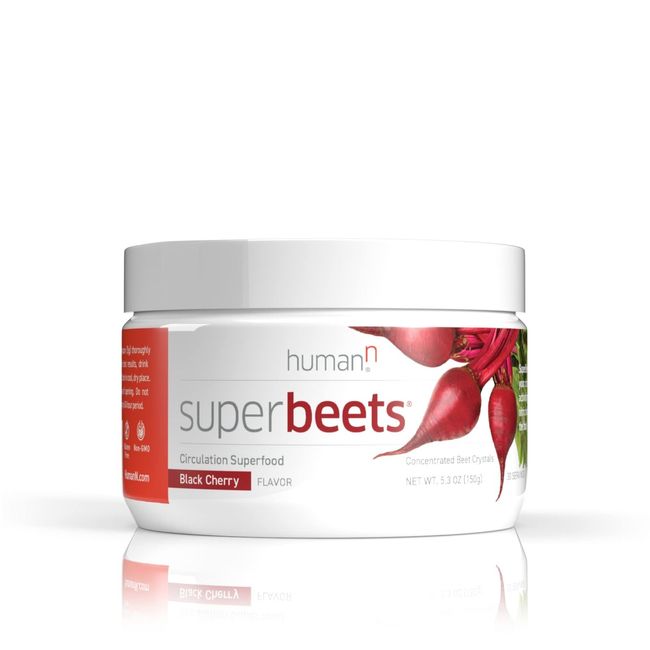 HumanN SuperBeets Black Cherry Concentrated Beet Crystals Powder Circulation S..