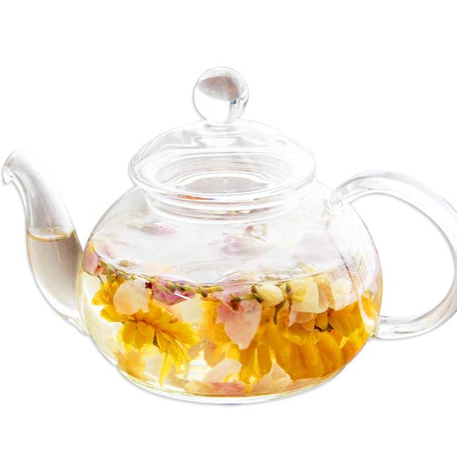 RIMTAE Heat Resistant Glass Teapot, Medium Size, 23.1 fl oz (600 ml) (Full Water: Approx. 23.1 fl oz (600 ml), Suitable for Approx. 13.5 fl oz (400 ml), Gift, Interior Goods