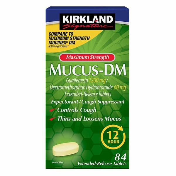 Kirkland Maximum Strength Mucus-DM 84 Count Extended-Release Tablets Exp: 01/25