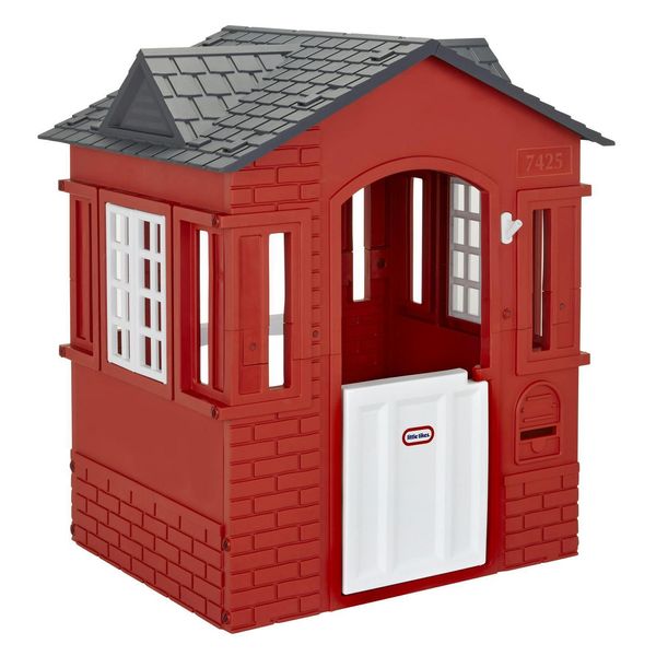 Little Tikes Cape Cottage House, Red with Working Door, Window Shutters, Flag |