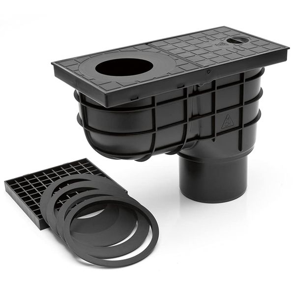 Grille for Rain Pipe Drain – Black (Model 325 A, B, C, D, E, G)