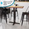 22'' X 30'' Restaurant Table X-Base with 3'' Dia. Bar Height Column