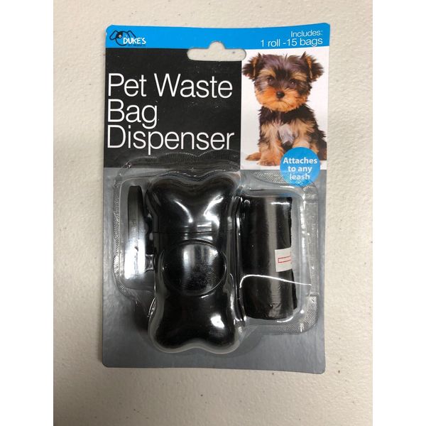 2 Dukes Pet Products Pet Waste Bag Dispenser With bags Black Red Or Blue.