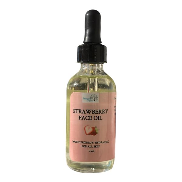 Strawberry Face Oil - Hydrate, Restore Moisture & Smooth Skin Texture - 2oz