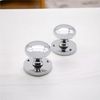 Infinity Decor Pair of Polished Chrome Solid Brass Victorian Round Mortice Door Knobs - Pull Handles Set for Internal and External Doors