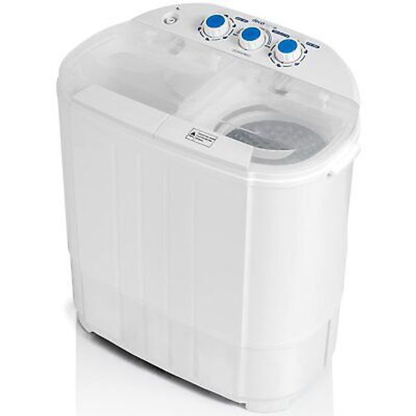 Deco Home Compact Washing Machine with Twin Tub for Wash and Spin Dry, Portab...