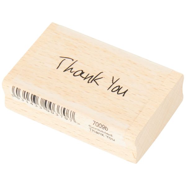 Art Stamps 7009B Scribbled Thank You Stamp, Black