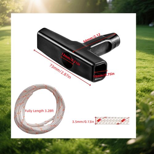 WHZAZGW 6Packs Pull Cord Handle, Gasoline Engine Pull Starter Handle Grip, Pull Cord with Recoil Starter HandleLawn Mower Pull Handle, for Lawn Mower, Chainsaw, Generator