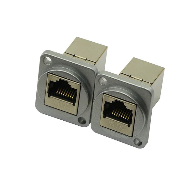 RJ45 Coupler Inline Coupler CAT.A6 Ethernet Cable Extension Adapter Female to Female (F/F) (2 Pack)