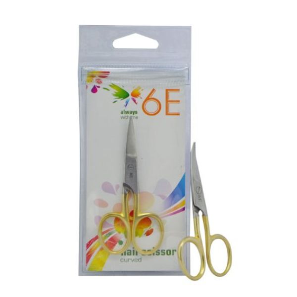6E 3.5-inch Half Gold Fix Screw, Curved Nail Scissors