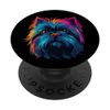 Wasserfarben Farbenfroher Affenpinscher Hunde PopSockets mit austauschbarem PopGrip