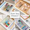 Clear Plastic Vanity and Desk Drawer Organizers | 6 Piece Set