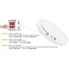 UKEW 18W PIR Ceiling Panel Light - LED Round Flush Recessed Surface Mounted Motion Sensor CCT and Time Adjustable - Kitchen Indoor Lighting Fixtures