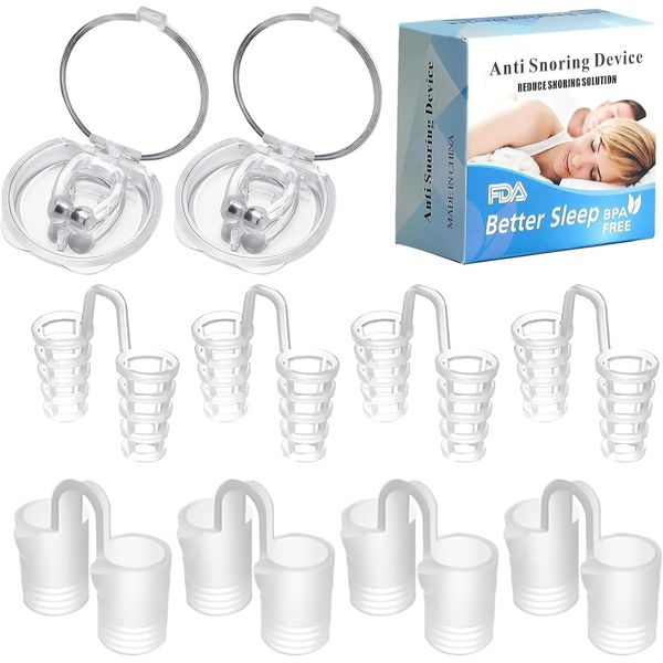 10PCS Anti Snore Devices Set – Reusable Stop Snoring Solutions, Nasal Dilators for Enhanced Sleep, Snoring Aid for Men and Women