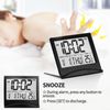 Betus Digital Travel Alarm Clock - Foldable LCD Clock - Compact Desk Clock Black