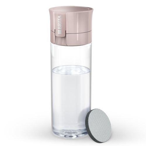 BRITA Bottle-Type Water Filter, PFOS/PFOA Tested, Mauve Rose, 20.3 fl oz (600 ml), 1 Cartridge Included