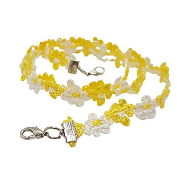 SAMMI Outdoor Yellow White Flower Shape Mask Strap