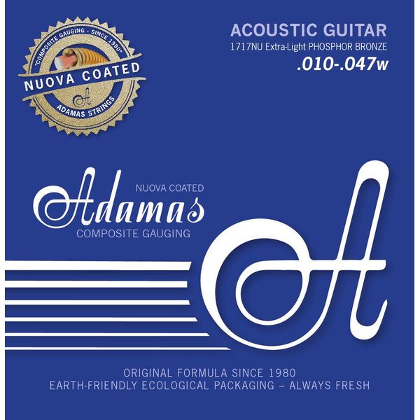 Adamas Single Strings for Acoustic Guitar Nuova Coated Phosphor Bronze Coated .045"/1.14mm wound