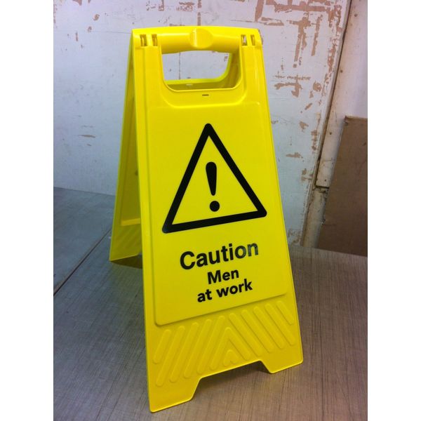 Caution men at work (Health And Safety Sign)